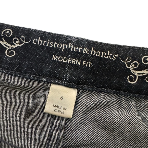 Christopher & Banks Modern Fit Straight Leg Dark Wash Womens Jeans size 6 - Picture 5 of 10